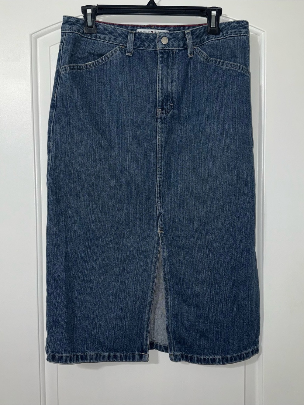 Tommy Hilfiger Vintage Locker Loop Slim Painter Jean Skirt Women’s Size 10 Y2K